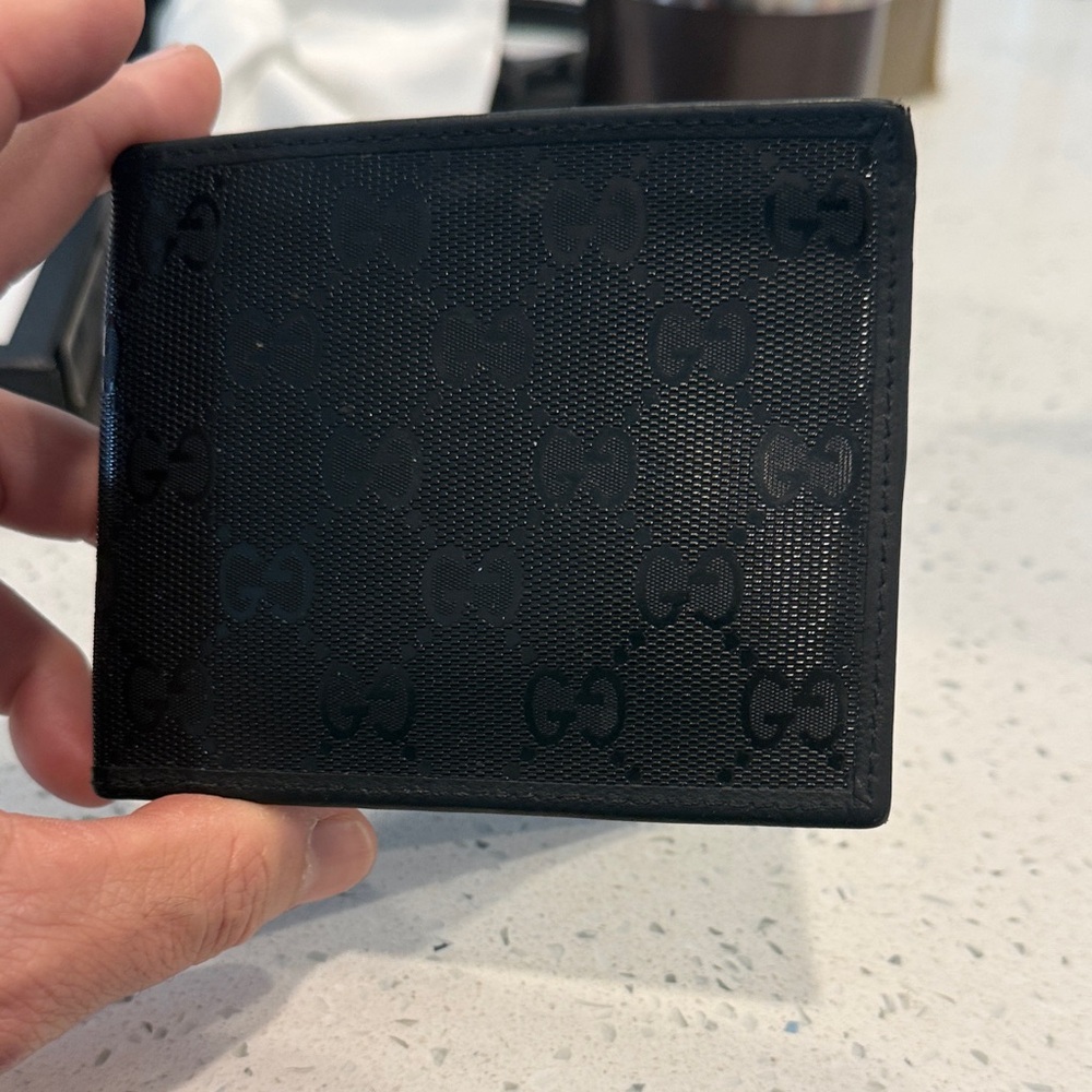 Gucci Black Monogram Bi-Fold Card & Key Holder